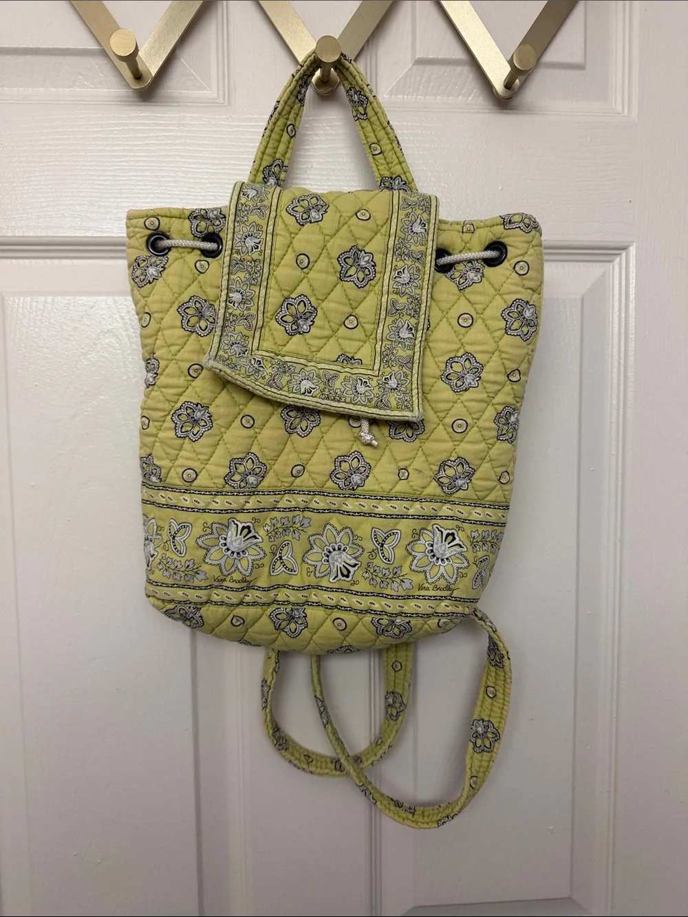 Y2k Vera bradley Quilted Floral Drawstring Backpack
